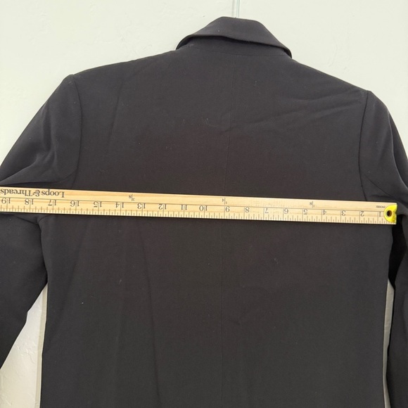 Lauren Conrad Black Blazer Size 4 | Longline Double Breasted Jacket - Picture 7 of 10